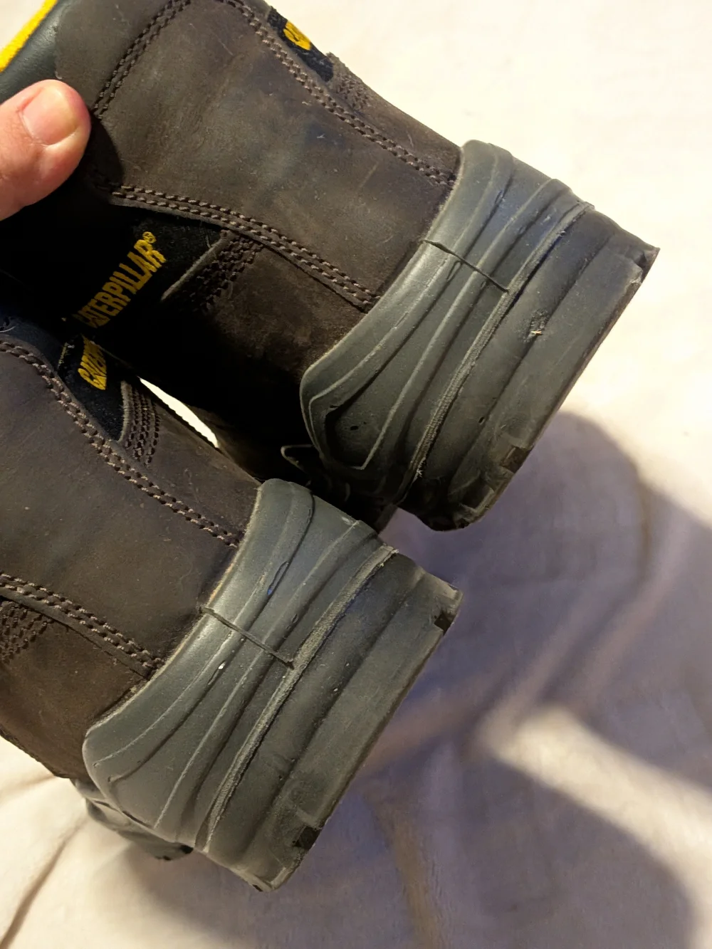 Caterpillar Men’s Brown Steel Toe Work Boots Striver - Durable Safety Footwear
